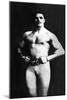 Bodybuilder in Tights-null-Mounted Art Print