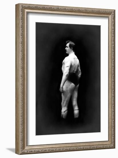 Bodybuilder's Back and Partial Left Profile-null-Framed Premium Giclee Print