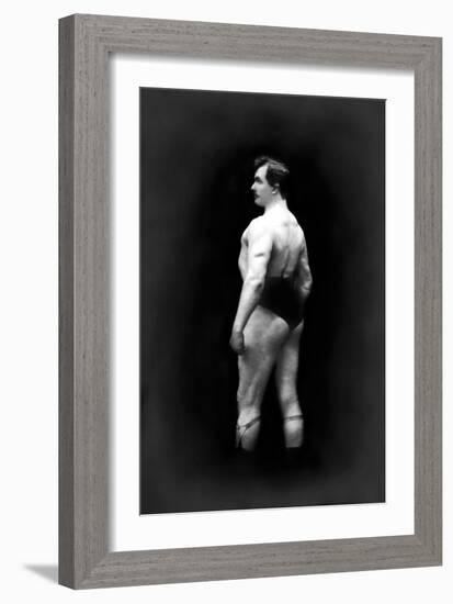 Bodybuilder's Back and Partial Left Profile-null-Framed Premium Giclee Print