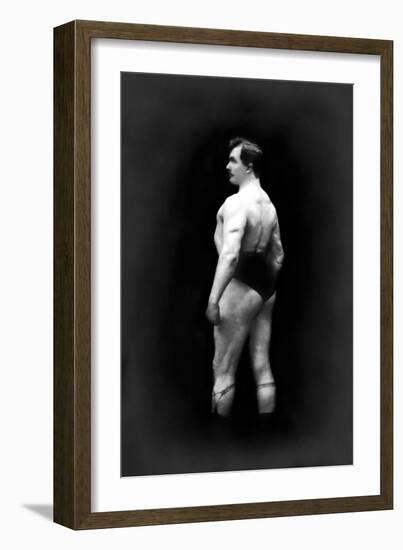 Bodybuilder's Back and Partial Left Profile-null-Framed Premium Giclee Print