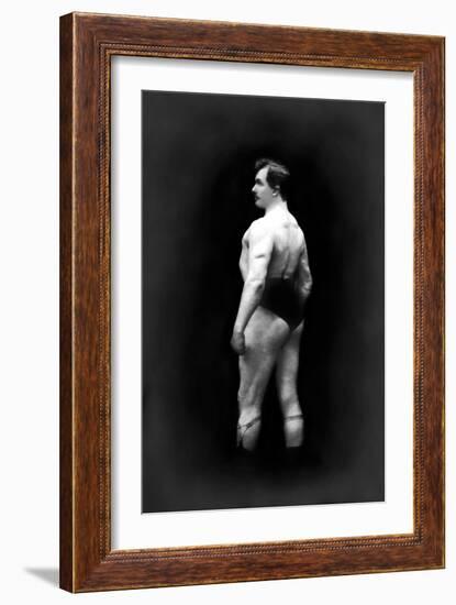 Bodybuilder's Back and Partial Left Profile-null-Framed Premium Giclee Print