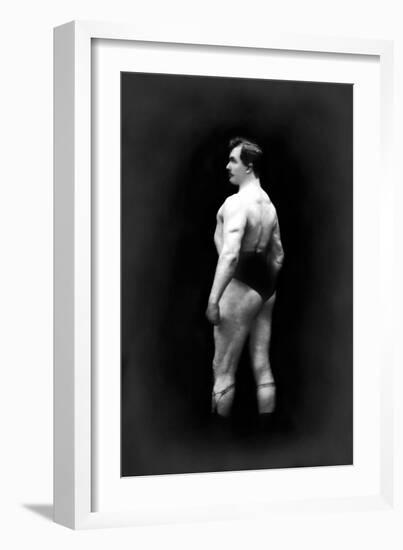 Bodybuilder's Back and Partial Left Profile-null-Framed Premium Giclee Print