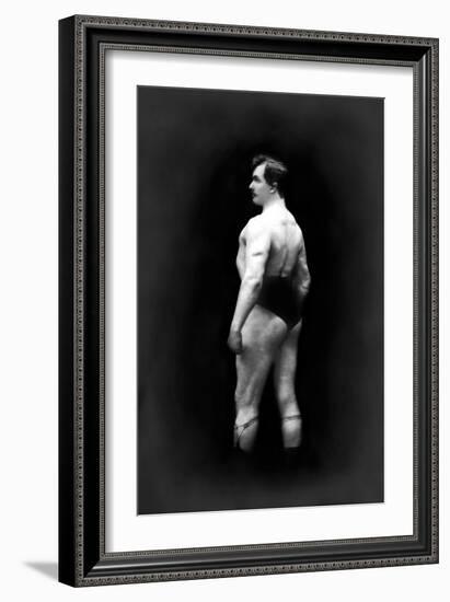 Bodybuilder's Back and Partial Left Profile-null-Framed Premium Giclee Print