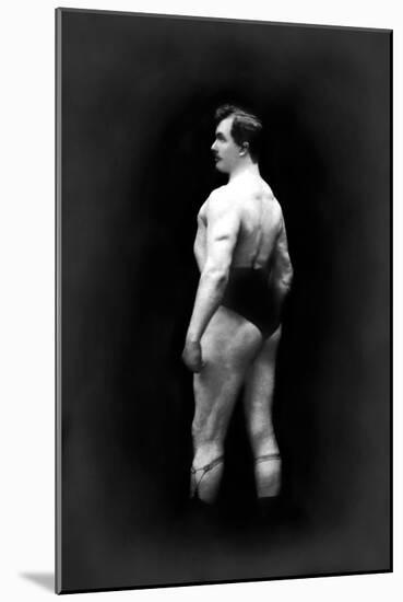 Bodybuilder's Back and Partial Left Profile-null-Mounted Art Print