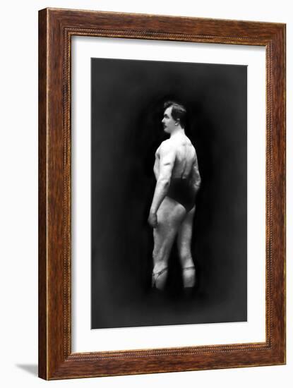 Bodybuilder's Back and Partial Left Profile-null-Framed Premium Giclee Print