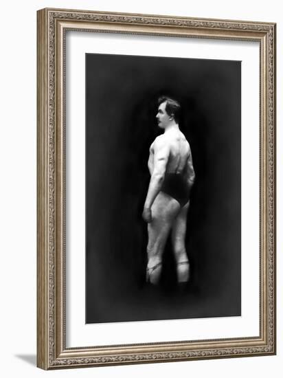 Bodybuilder's Back and Partial Left Profile-null-Framed Art Print