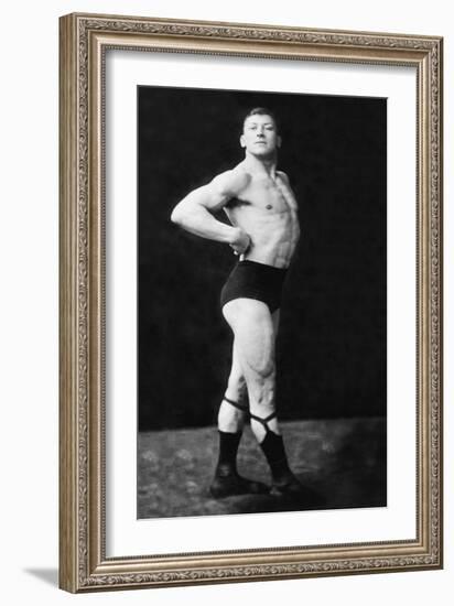 Bodybuilder's Right Profile-null-Framed Premium Giclee Print