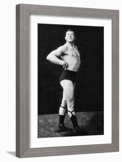 Bodybuilder's Right Profile-null-Framed Premium Giclee Print