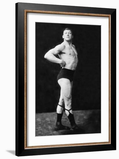 Bodybuilder's Right Profile-null-Framed Premium Giclee Print