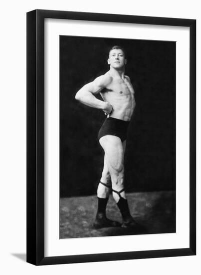 Bodybuilder's Right Profile-null-Framed Premium Giclee Print