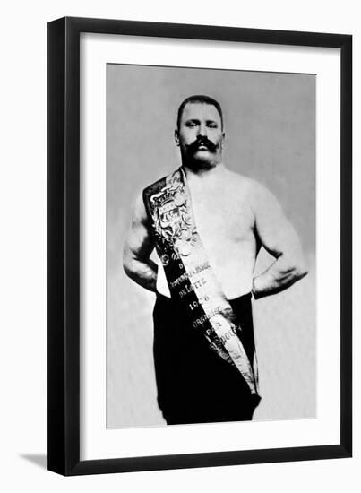 Bodybuilder Wearing Bandolier of Victory-null-Framed Art Print