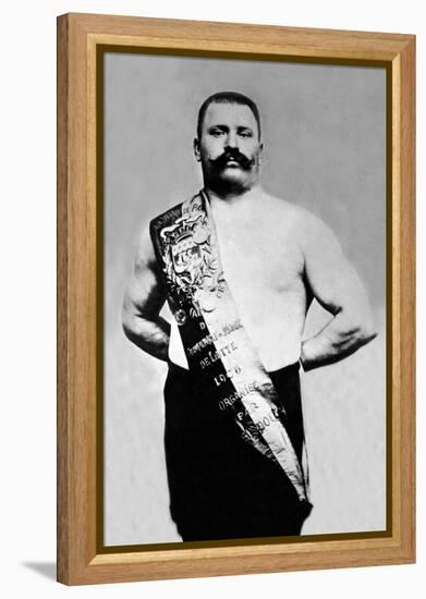 Bodybuilder Wearing Bandolier of Victory-null-Framed Stretched Canvas