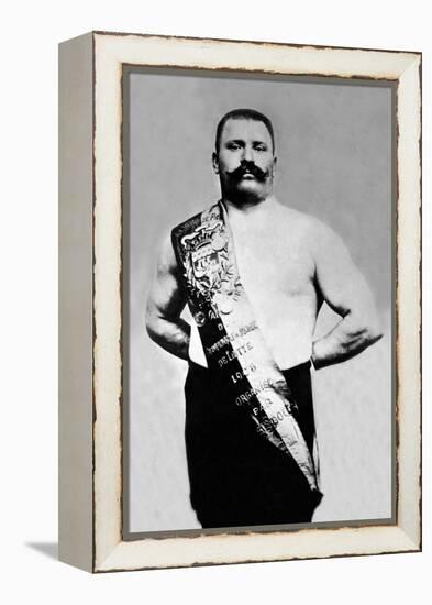 Bodybuilder Wearing Bandolier of Victory-null-Framed Stretched Canvas