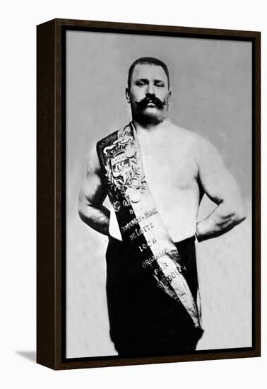 Bodybuilder Wearing Bandolier of Victory-null-Framed Stretched Canvas