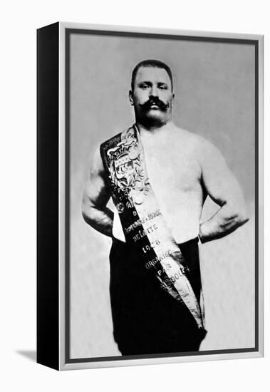 Bodybuilder Wearing Bandolier of Victory-null-Framed Stretched Canvas