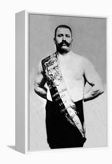Bodybuilder Wearing Bandolier of Victory-null-Framed Stretched Canvas