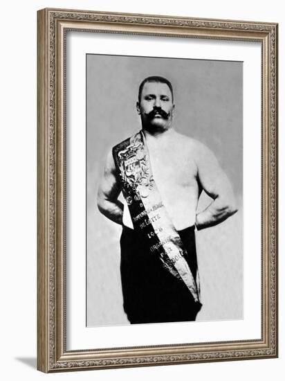 Bodybuilder Wearing Bandolier of Victory-null-Framed Premium Giclee Print