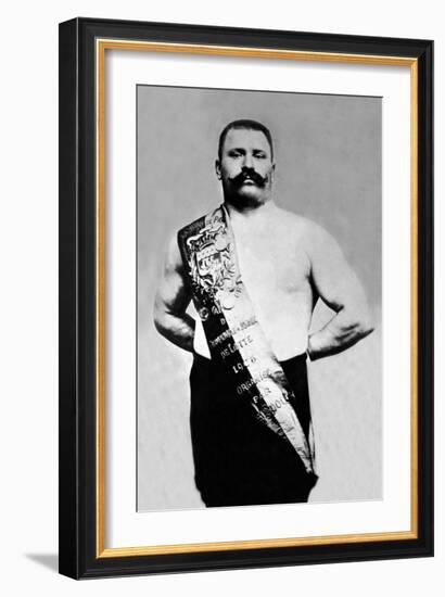 Bodybuilder Wearing Bandolier of Victory-null-Framed Premium Giclee Print