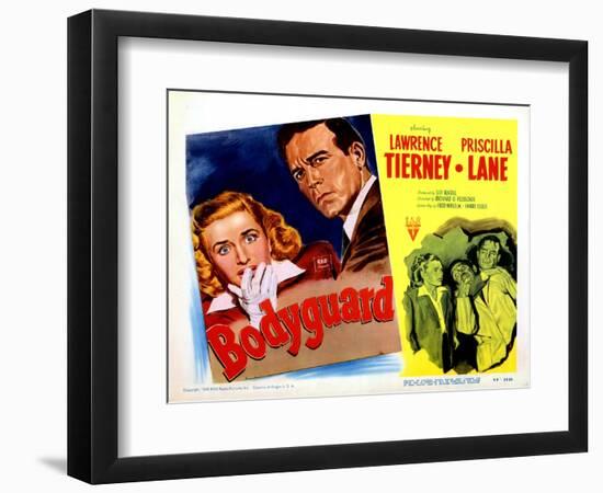 Bodyguard, Priscilla Lane, Lawrence Tierney, Priscilla Lane, 1948-null-Framed Premium Giclee Print