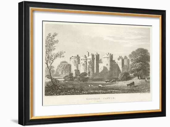 Bodyham Castle, Sussex (Engraving)-English School-Framed Giclee Print