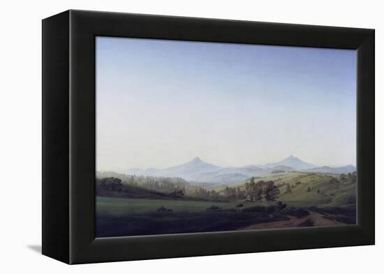 Boehmische Landschaft Mit Dem Milleschauer-Caspar David Friedrich-Framed Premier Image Canvas