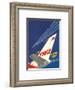 Boeing 707 - Fly TWA (Trans World Airlines)-David Klein-Framed Art Print