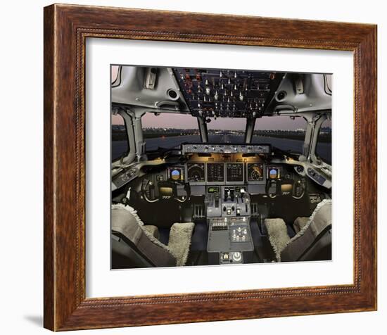 Boeing 717 Electronic Flight Deck-null-Framed Art Print