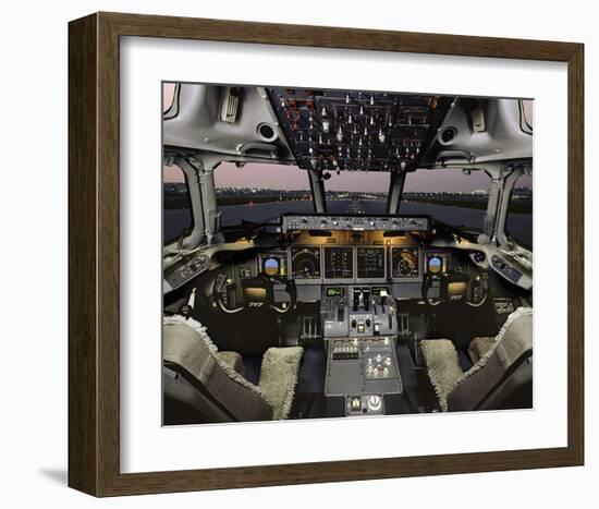 Boeing 717 Electronic Flight Deck-null-Framed Art Print