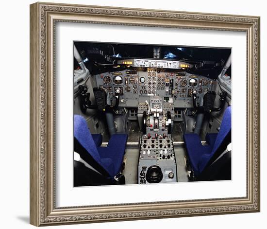 Boeing 737 1960s Cockpit-null-Framed Art Print