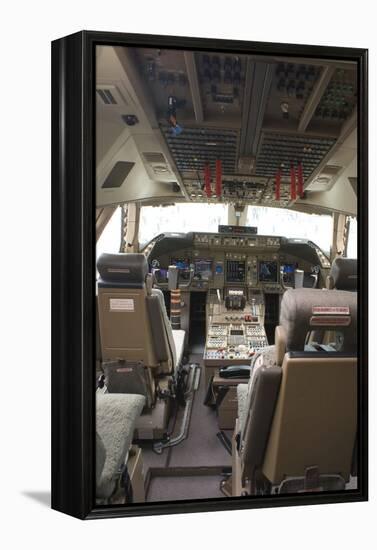 Boeing 747-8 Flight Deck-Mark Williamson-Framed Premier Image Canvas