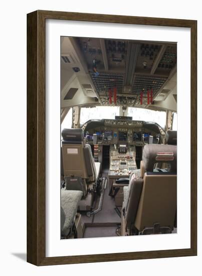 Boeing 747-8 Flight Deck-Mark Williamson-Framed Photographic Print