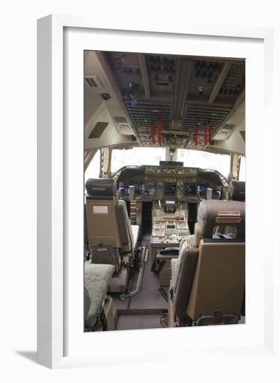 Boeing 747-8 Flight Deck-Mark Williamson-Framed Photographic Print