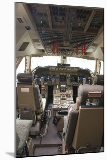 Boeing 747-8 Flight Deck-Mark Williamson-Mounted Photographic Print