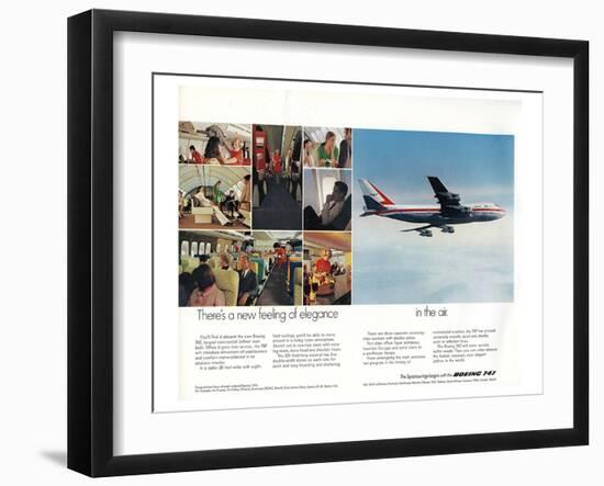 Boeing 747 advertisement from 1969-null-Framed Art Print