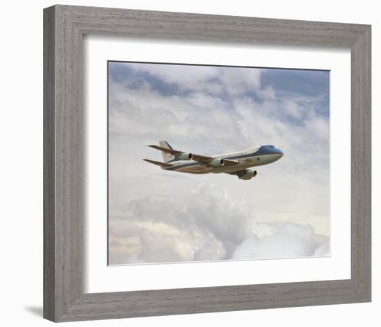 Boeing 747 Air Force One-null-Framed Art Print