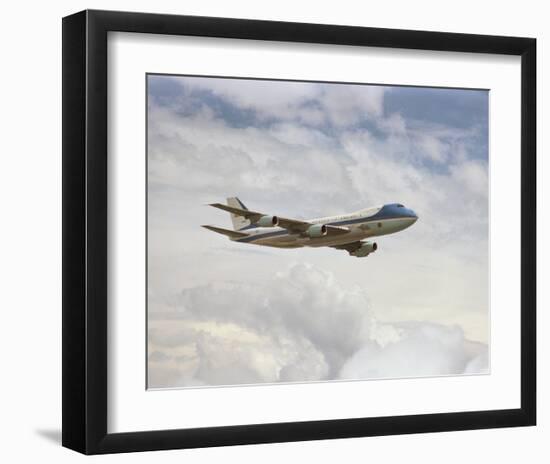 Boeing 747 Air Force One-null-Framed Art Print