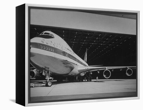 Boeing 747, the World's Largest and Fastest Jetliner at the Boeing Manufacturing Plant-null-Framed Premier Image Canvas