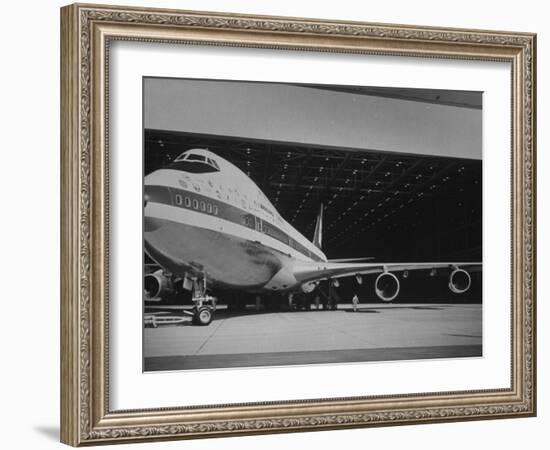 Boeing 747, the World's Largest and Fastest Jetliner at the Boeing Manufacturing Plant--Framed Photographic Print