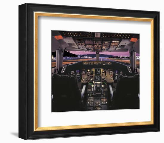 Boeing 757 glass cockpit-null-Framed Art Print