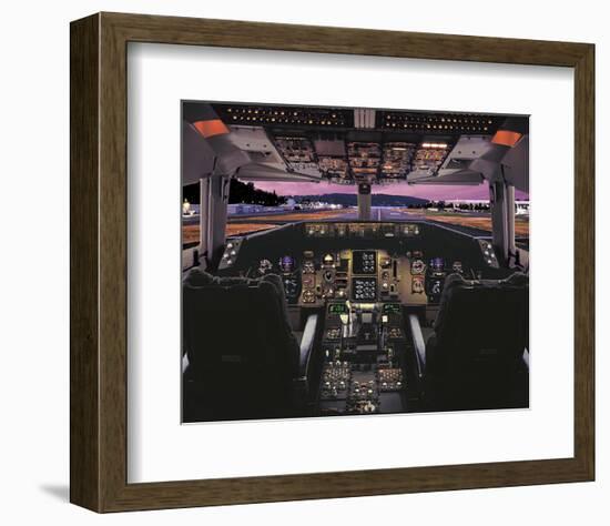 Boeing 757 glass cockpit-null-Framed Art Print