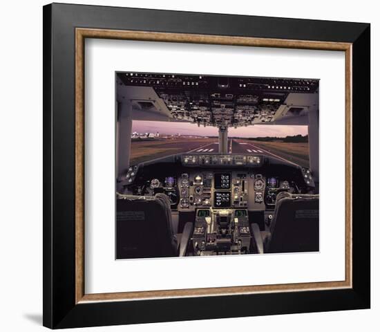 Boeing 767 Flight Deck-null-Framed Art Print