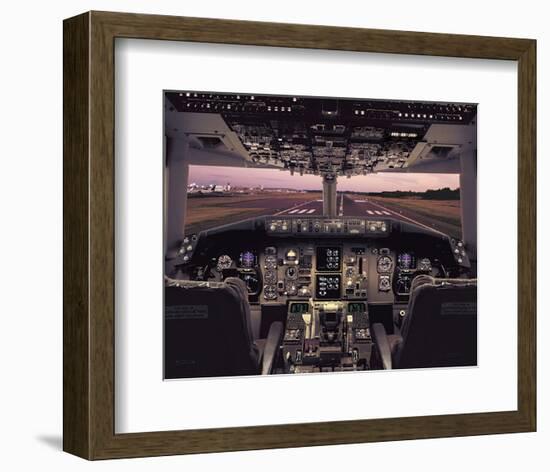 Boeing 767 Flight Deck-null-Framed Art Print