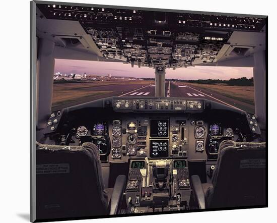 Boeing 767 Flight Deck-null-Mounted Art Print