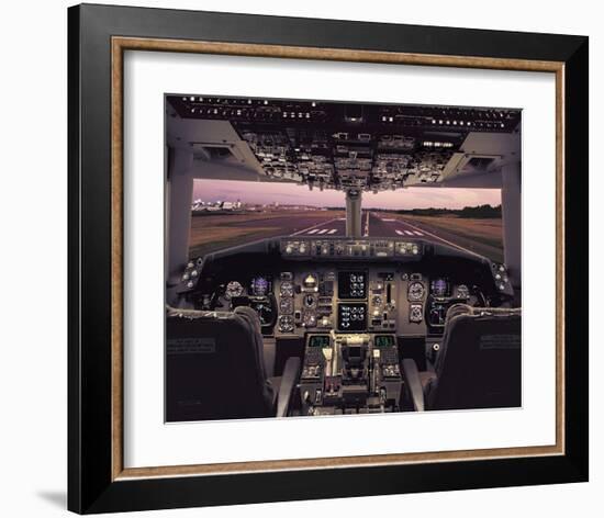 Boeing 767 Flight Deck-null-Framed Art Print