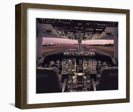 Boeing 767 Flight Deck-null-Framed Art Print
