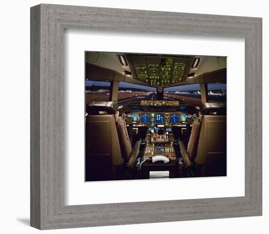 Boeing 777 Flight Deck-null-Framed Premium Giclee Print