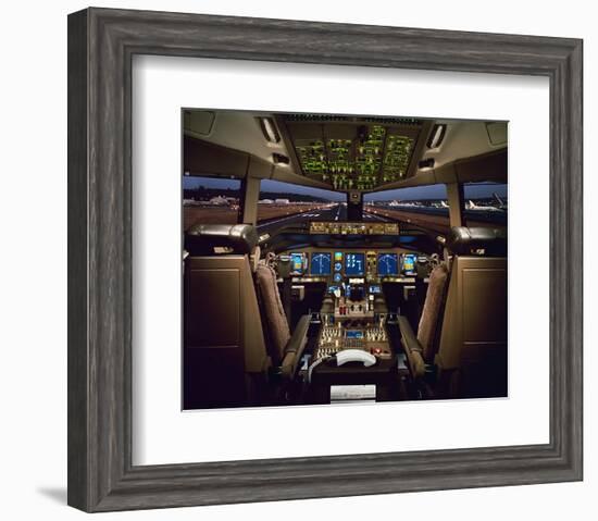 Boeing 777 Flight Deck-null-Framed Art Print