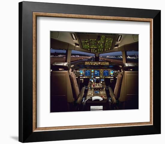 Boeing 777 Flight Deck-null-Framed Art Print