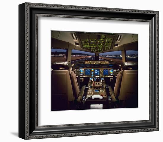 Boeing 777 Flight Deck-null-Framed Art Print