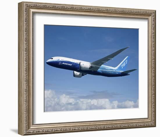 Boeing 787 Dreamliner-null-Framed Art Print